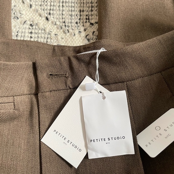 BNWT Petite Studio André Trousers Brown - M - Picture 5 of 8